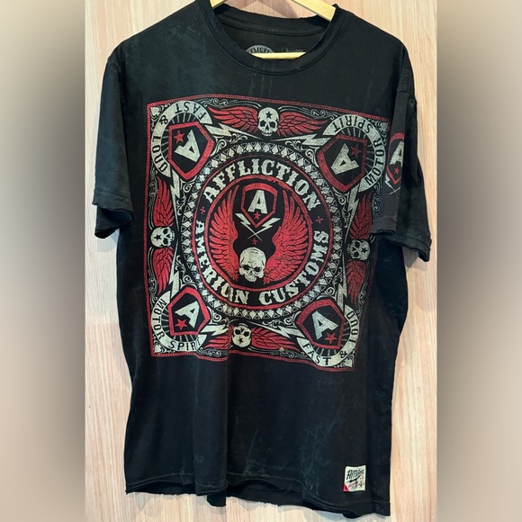 Affliction Other - Affliction Skull T Shirt American Customs Cyber Grunge Punk Goth XL